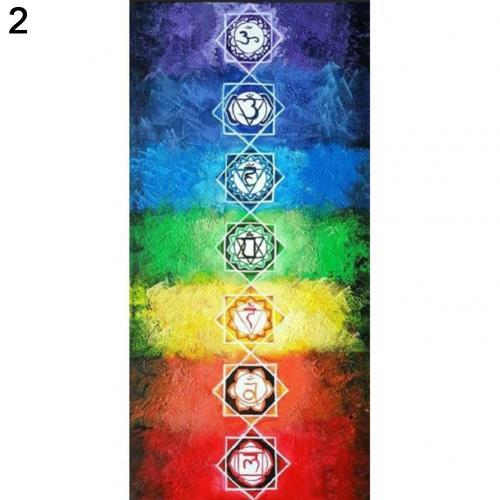 7 Chakra Tapestry Towel Mandala Boho Yoga Mat or Beach Towel
