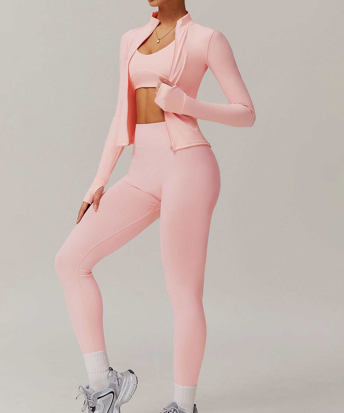 Activewear Set With Sports Jacket and Leggings