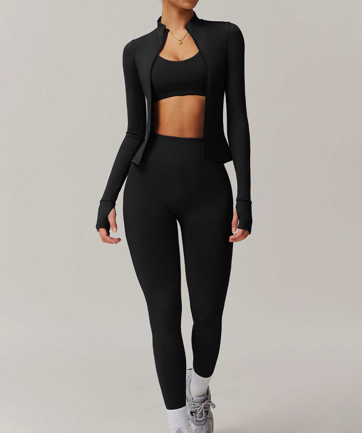 Activewear Set With Sports Jacket and Leggings