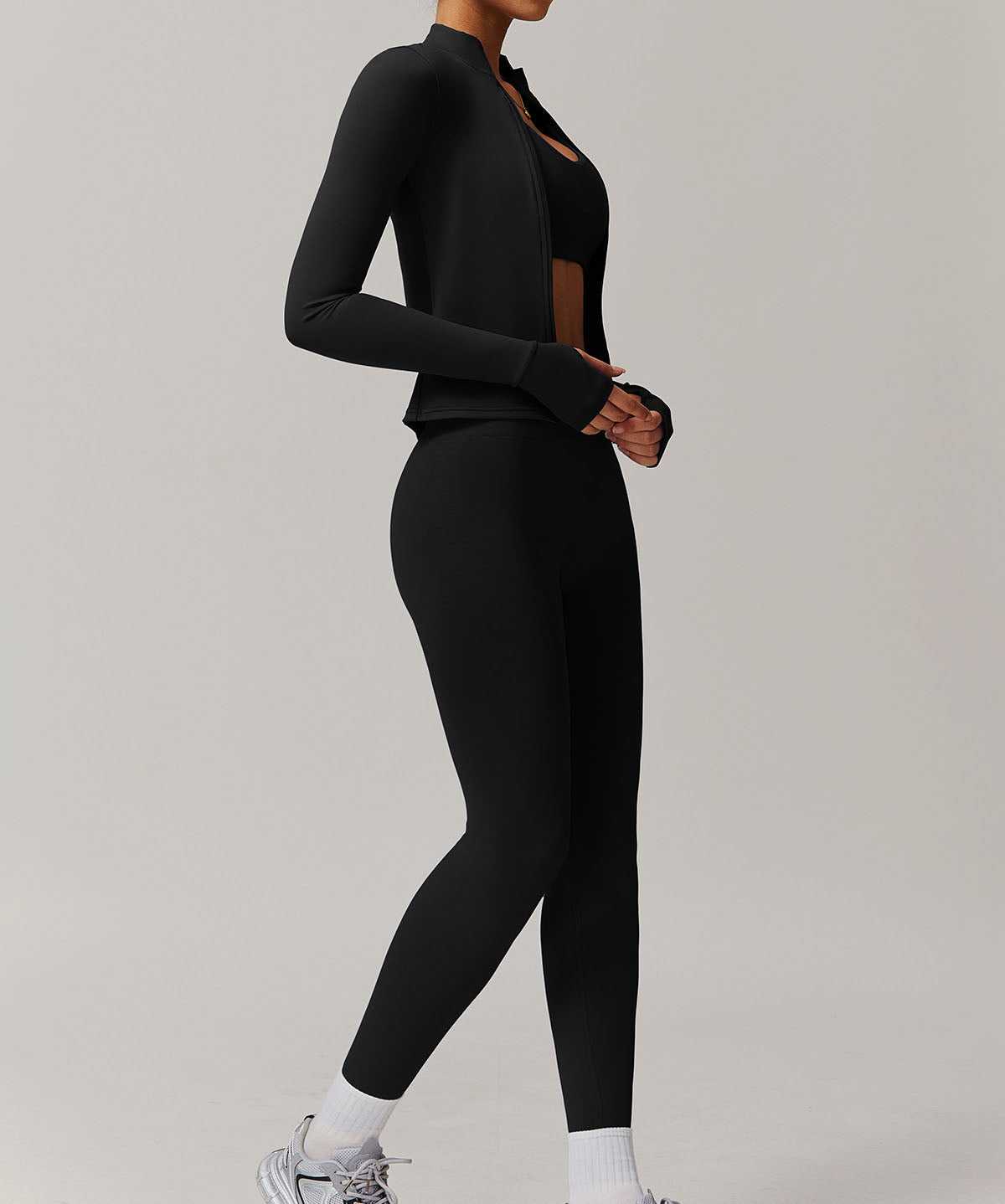 Activewear Set With Sports Jacket and Leggings