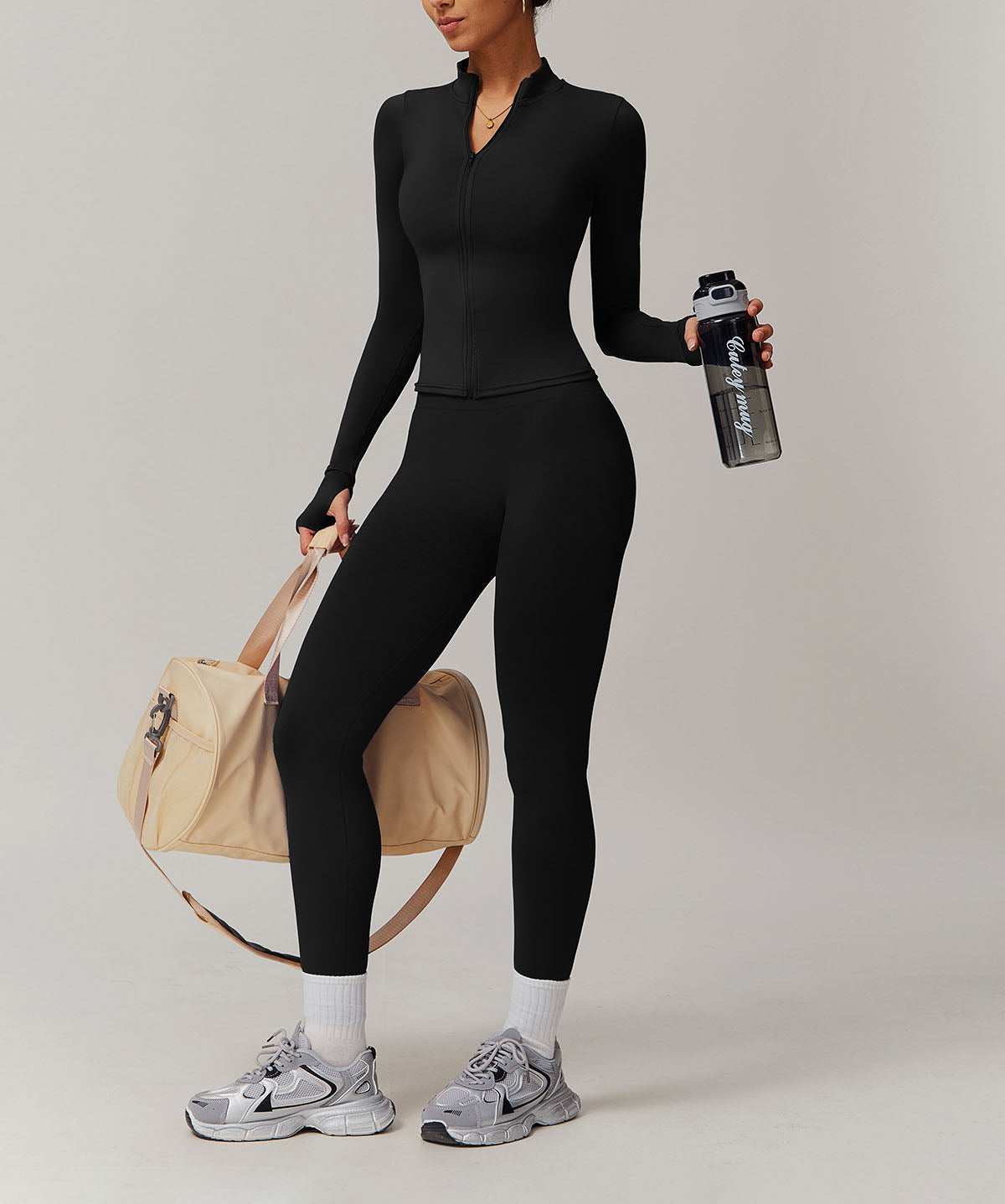 Activewear Set With Sports Jacket and Leggings