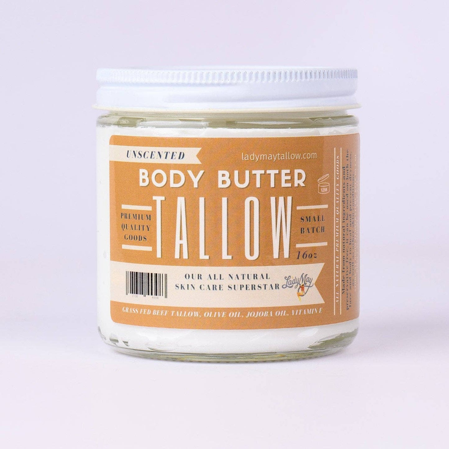 Tallow Body Butter - All Natural Grass Fed Beef Tallow Moisturizer