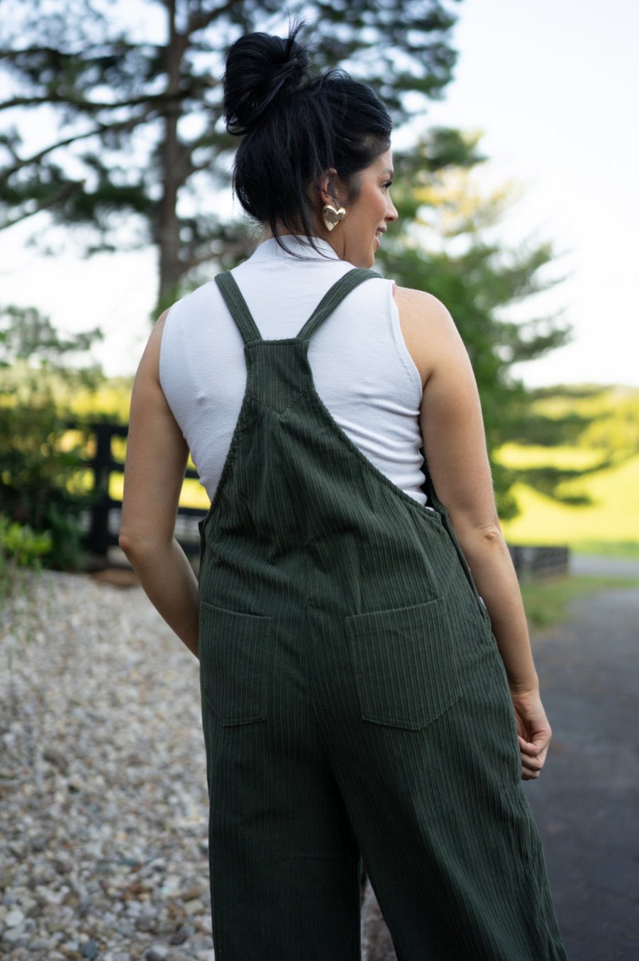 Reya Pocketed Loose Fit Corduroy Overall