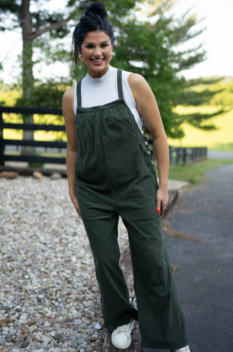 Reya Pocketed Loose Fit Corduroy Overall