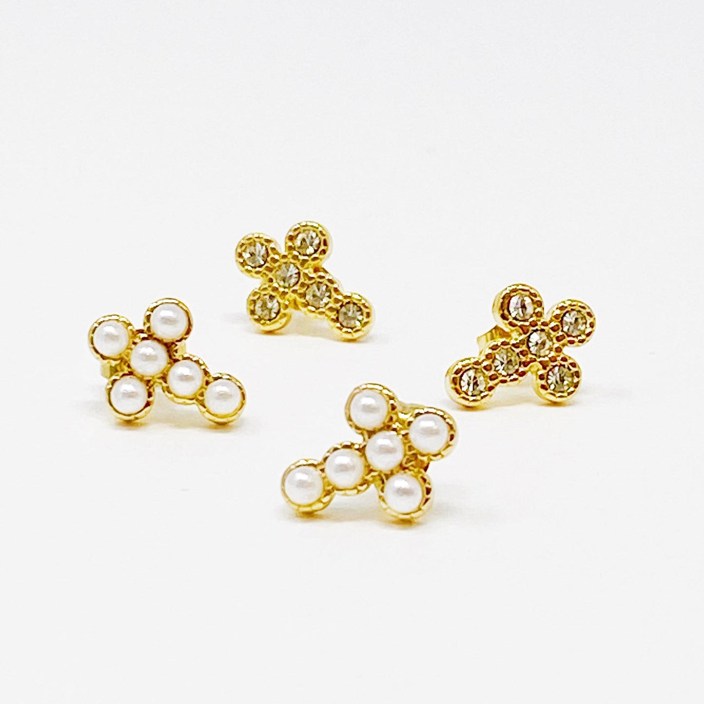 Dainty Cross Stud Earrings