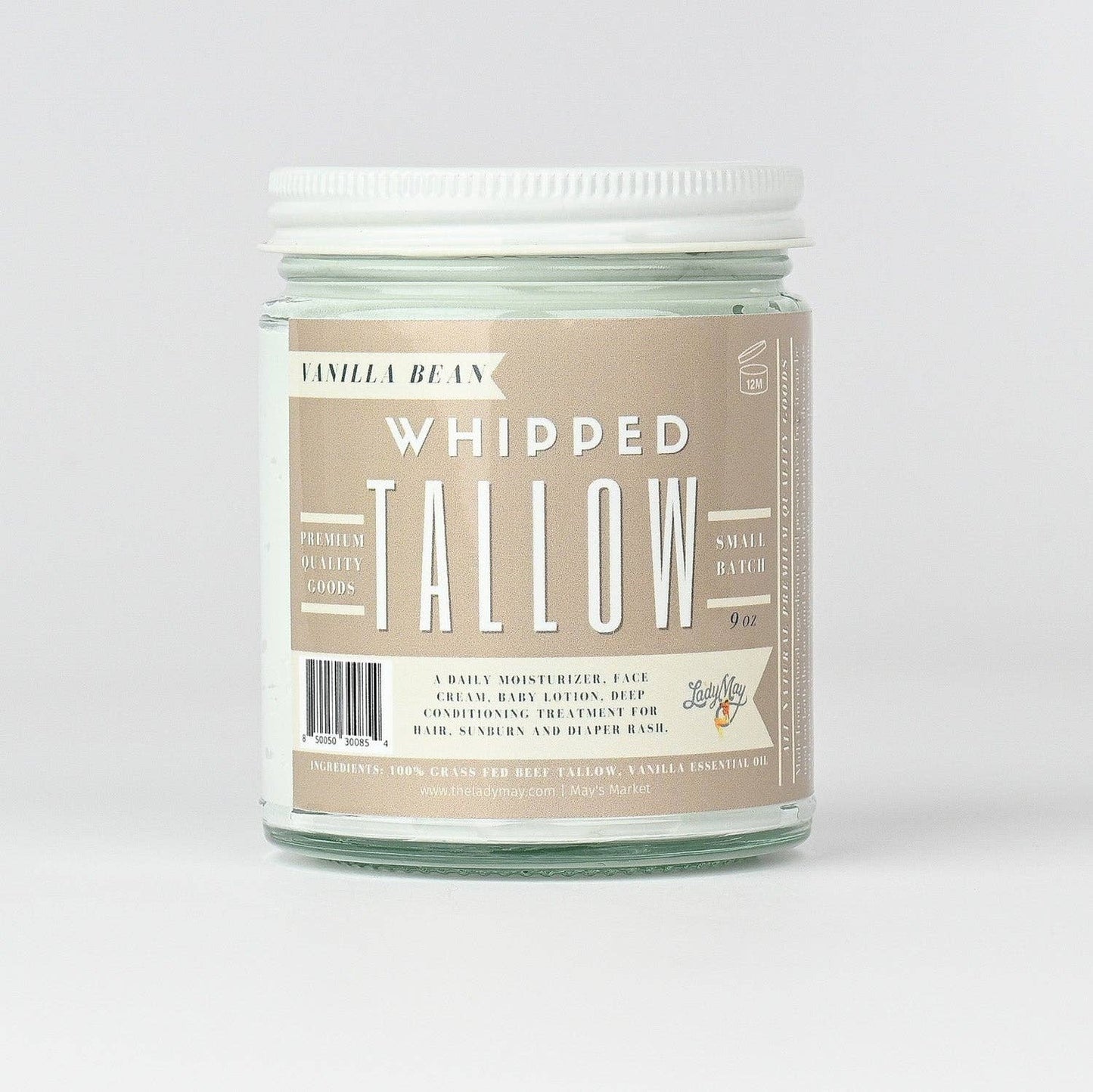 Vanilla Whipped Tallow - All Natural Grass Fed Beef Tallow Moisturizer