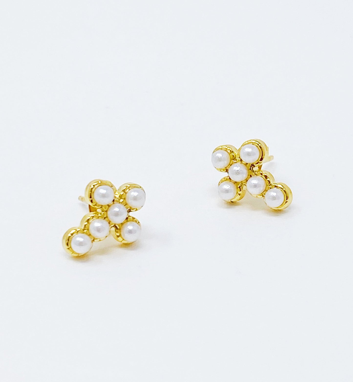 Dainty Cross Stud Earrings