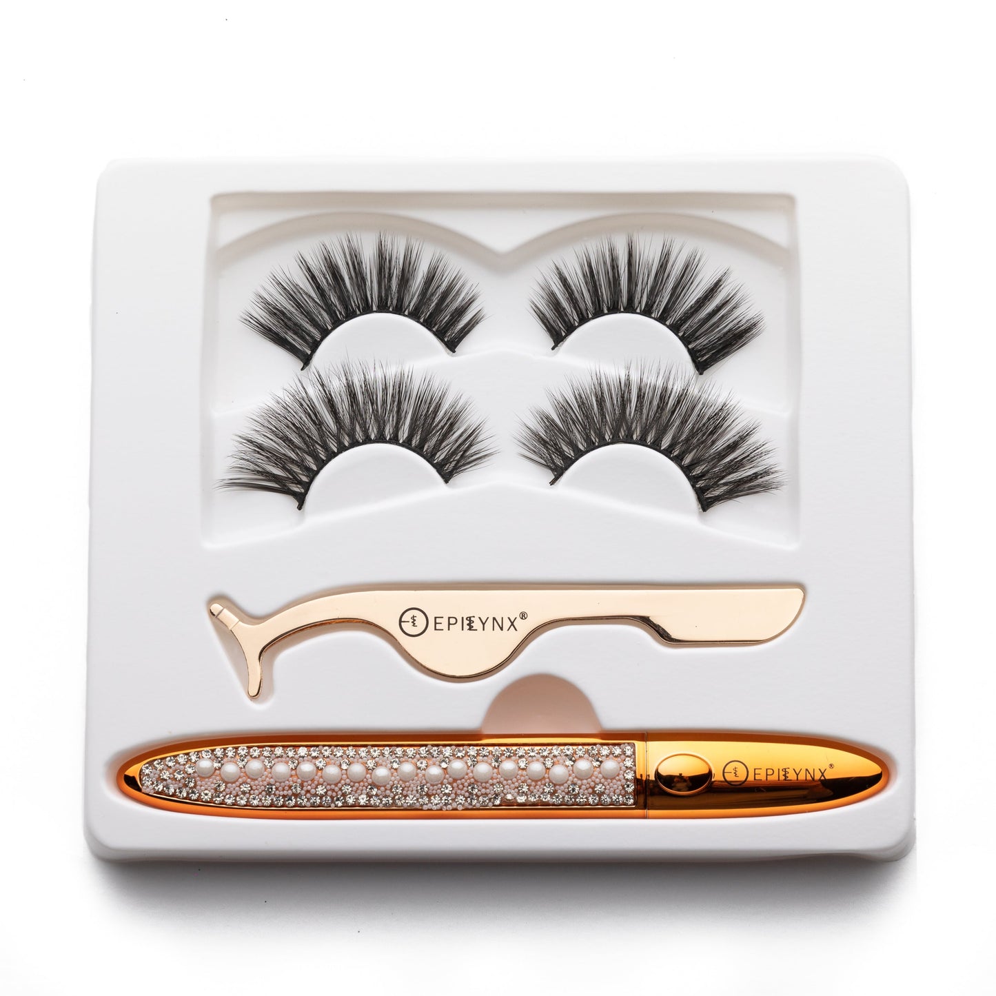 False Eyelashes - No Glue Black Eyeliner and Lashes Kit