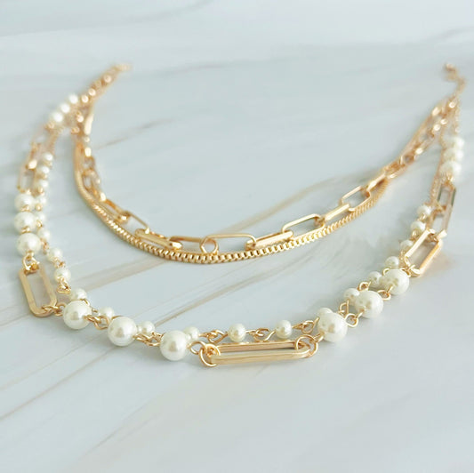 Fourfect, Layered Clip Chain Necklace