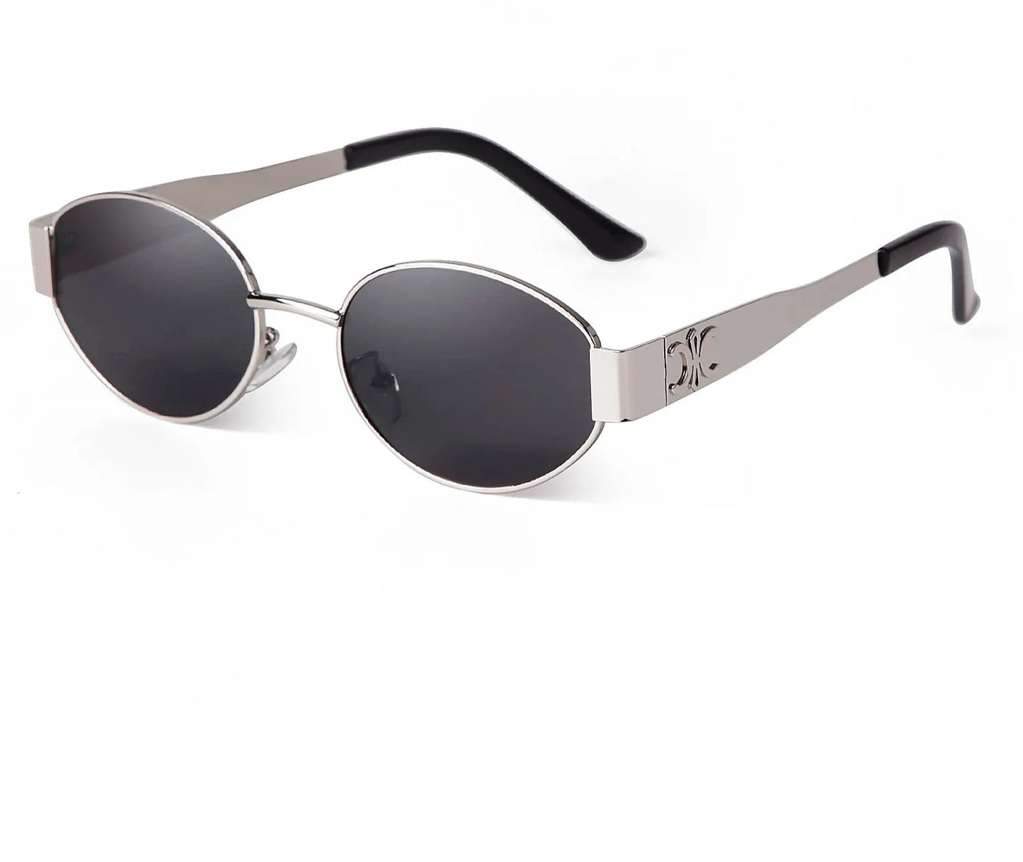 Retro Metal Frame Oval Sunglasses