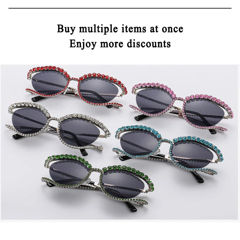 Designer Rhinestone Sunglasses