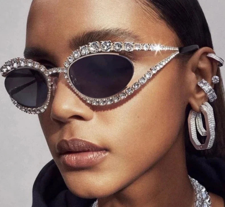 Designer Rhinestone Sunglasses