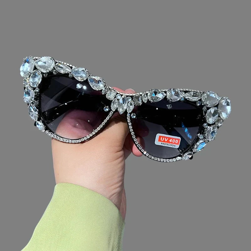 Hand designed bejeweled sunglasses