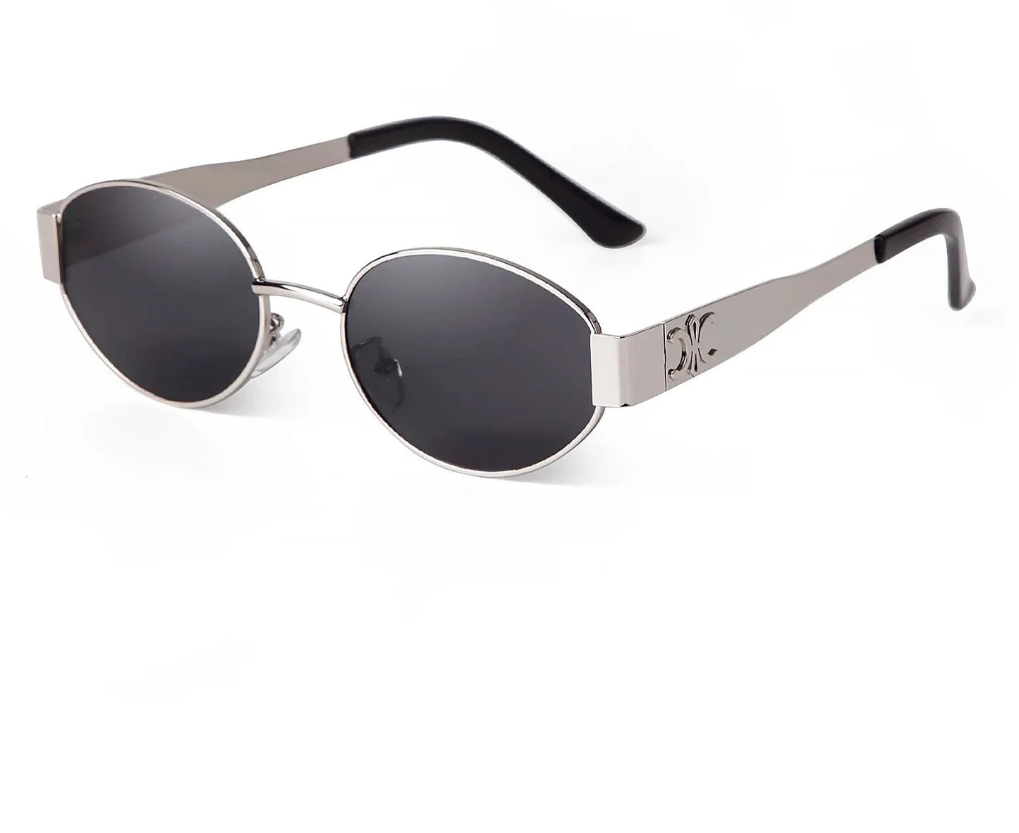 Retro Metal Frame Oval Sunglasses