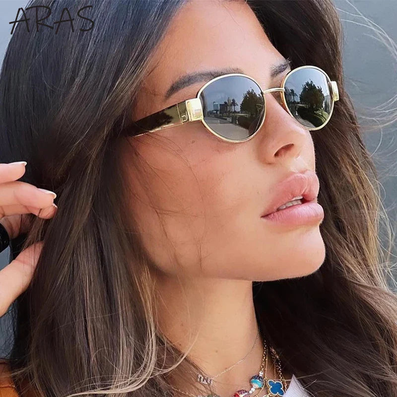 Stylish oval sunglasses