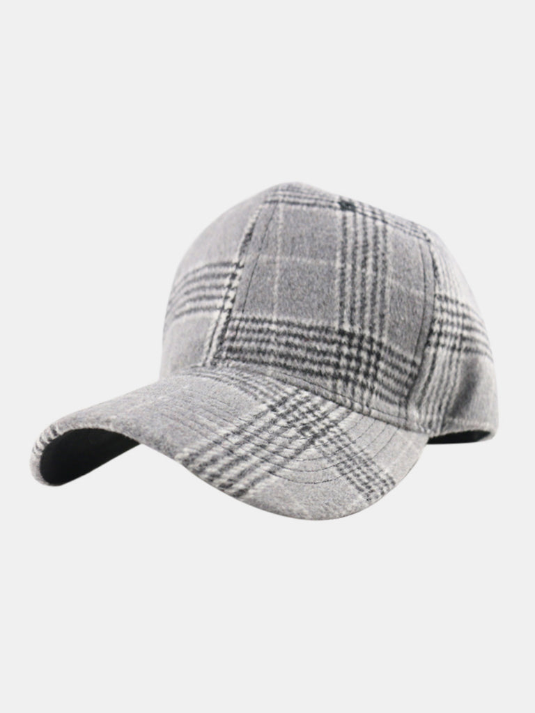 Plaid Adjustable Cotton Baseball Cap