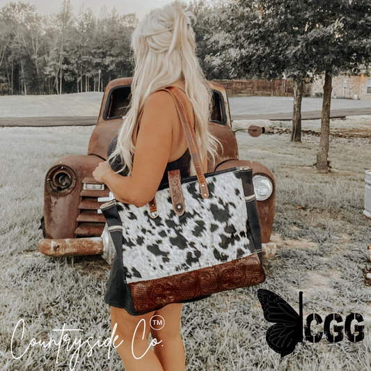 Darby Cowhide Carry All Bag by Countryside Co. Overnight bag, Computer bag