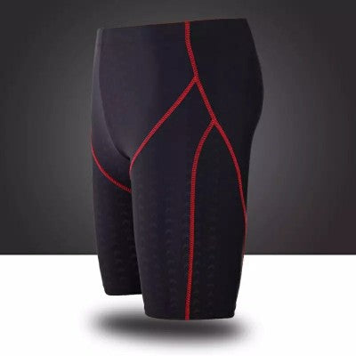 Men Shark Skin Water Repellent Professional Competitive Swimming Trunks