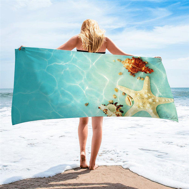 1 Pcs Quickly-Dry Microfiber Bath Towels 75*150cm Beach Towel Large