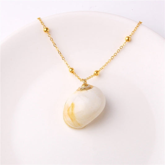 Boho Conch Shell Necklace Sea Beach Shell Chain Pendant Necklace