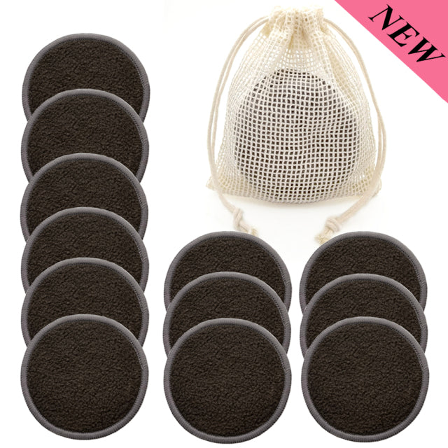 Reusable Bamboo Makeup Remover Pads 12pcs/Pack Washable Rounds