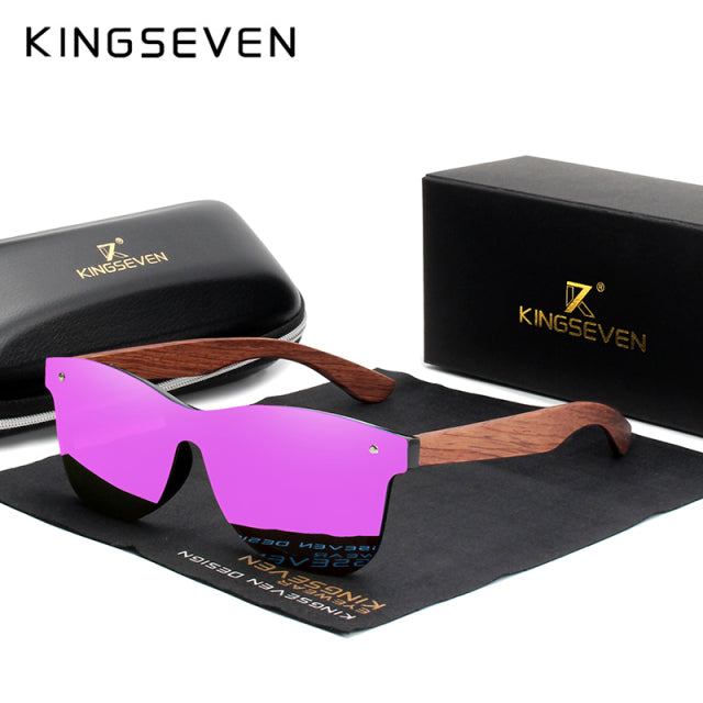 KINGSEVEN Natural Wooden Sunglasses Men Polarized Fashion Sun Glasses Original Wood