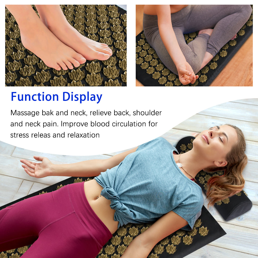 Acupressure Yoga Cushion Sensi Massage Body Mat With Needle Foot Massager Pillow Fitness Pilates