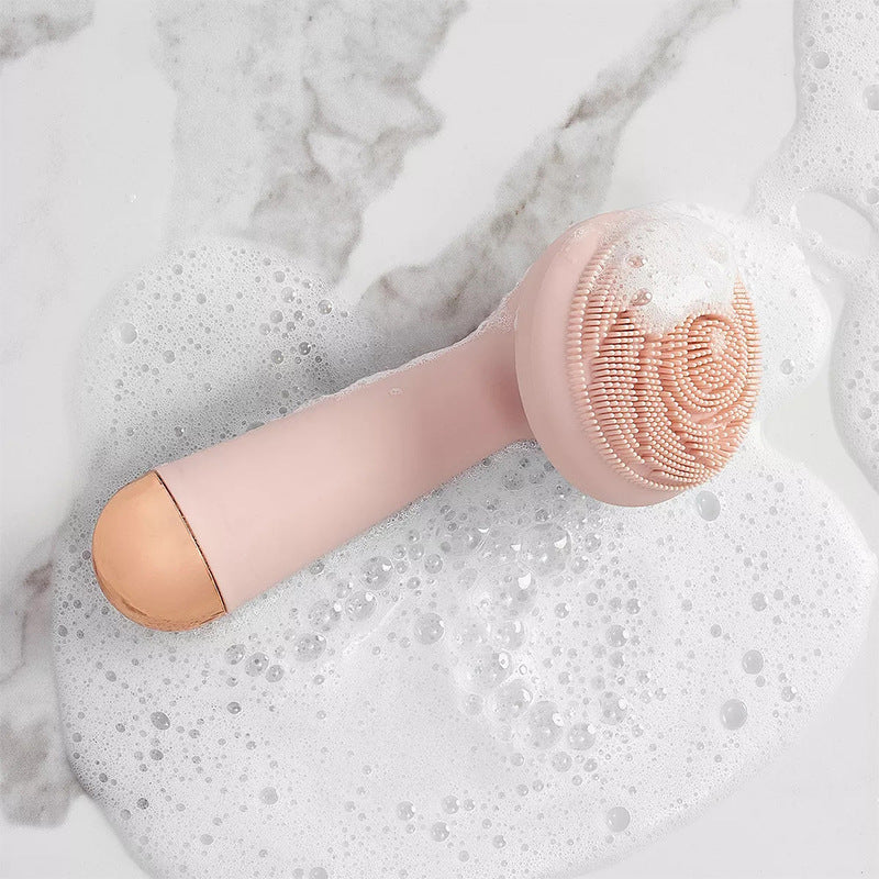 Sonic Vibration Silicone Facial Cleansing Brush USB - Deep Pore Cleansing