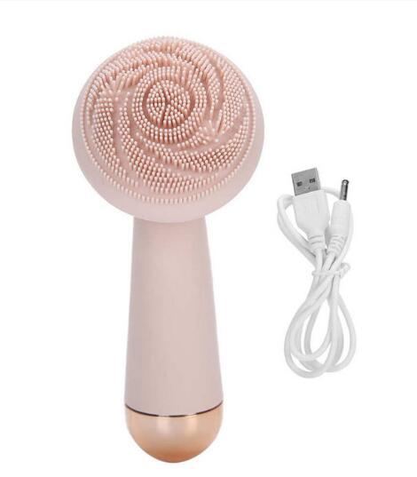 Sonic Vibration Silicone Facial Cleansing Brush USB - Deep Pore Cleansing