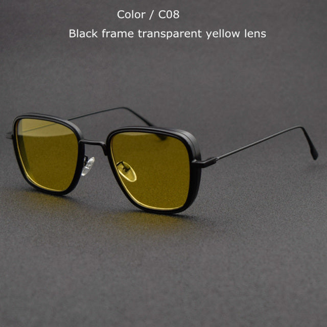 New Steampunk Sunglasses Fashion Men Women Brand Designer Vintage Square Metal Frame Sun Glasses UV400