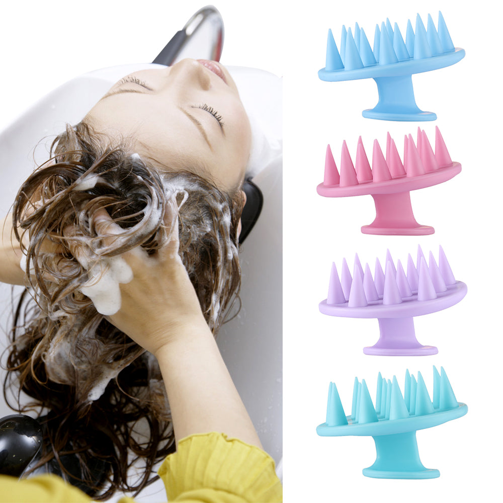 Silicone shampoo scalp hair massager