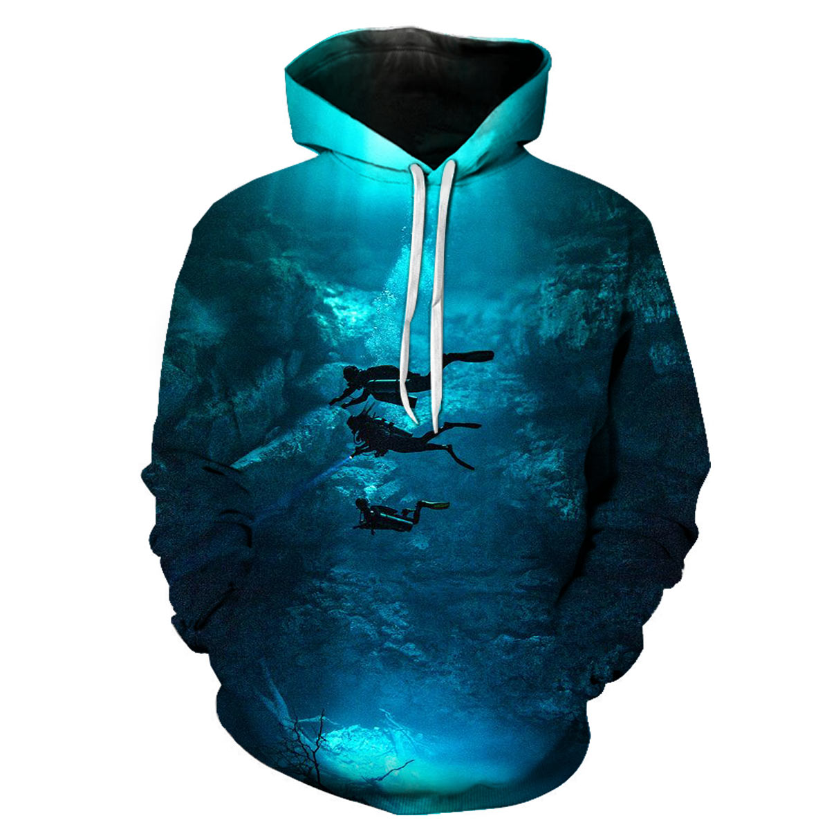 Dive into the sea Underwater Hoodies Diving Casual Fashion Sweatshirts